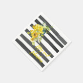 Serviette En Papier Cinquante et fabuleux fête d'anniversaire florale (Coin)