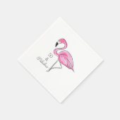 Serviette En Papier Cinquante et fabuleux Flamant rose rose (Coin)