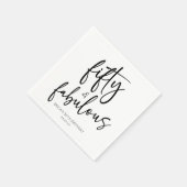 Serviette En Papier Cinquante et fabuleux Minimal 50e fête d'anniversa (Coin)