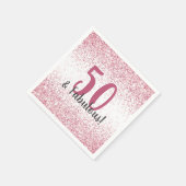 Serviette En Papier Cinquante et fabuleux Parties scintillant rose Con (Coin)