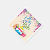 Serviette En Papier Cinquante et fade serviettes colorées d'anniversai (Coin)