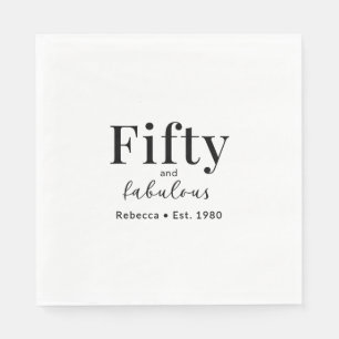Serviette En Papier Cinquante et Fantastique Fête d'anniversaire 50 pe