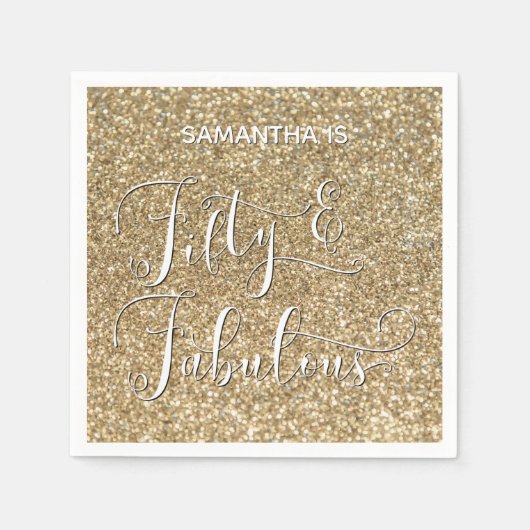 Serviette En Papier Cinquante et une fabuleuse calligraphie sur la Par (Devant)