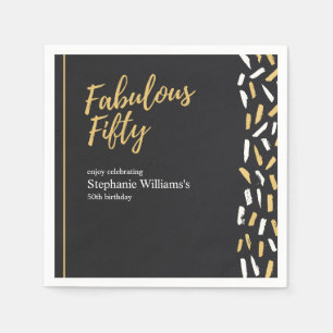 Serviette En Papier Cinquante Fabuleux Anniversaire 50 Ans Femme Moder