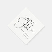 Serviette En Papier Cinquante & Fantastique Nom du script Date 50e ann (Coin)