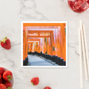 Serviette En Papier Cinquante nuances d'orange - Senbon Torii, Kyoto