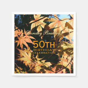 Serviette En Papier cinquantième Automne P. Napkin fait sur commande