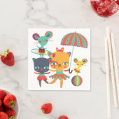 Serviette En Papier Cirque Cuties (En situation)