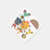 Serviette En Papier Cirque Cuties (Coin)