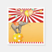Serviette En Papier Cirque Elephant sur Ball Carnival Baby shower Part (Devant)
