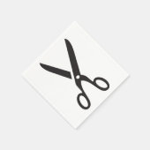 Serviette En Papier Ciseaux noirs (Coin)