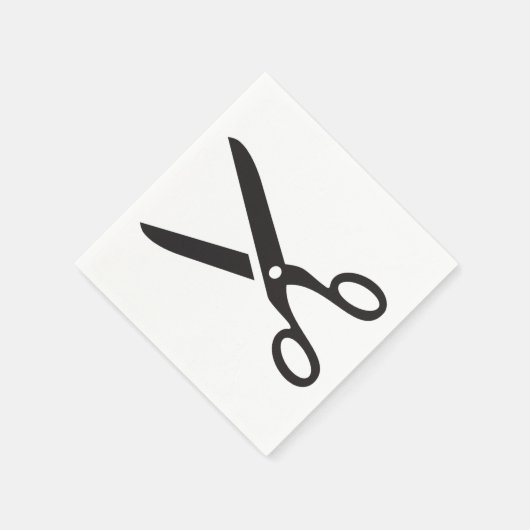Serviette En Papier Ciseaux noirs (Coin)