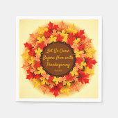 Serviette En Papier Citation Bible Automne Feuilles Thanksgiving Small (Devant)