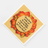 Serviette En Papier Citation Bible Thanksgiving Autumn Leaf (Coin)