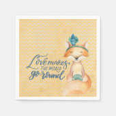 Serviette En Papier Citation Boho Fox Amour (Devant)