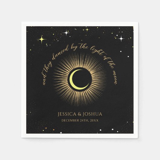 Serviette En Papier Citation céleste Star Dust Mariage mystique (Devant)