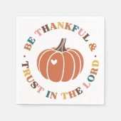 Serviette En Papier Citation chrétienne de Thanksgiving (Devant)