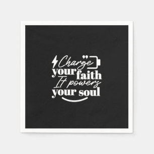 Serviette En Papier Citation Chrétienne Motivante – Rechargez Votre Fo