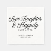 Serviette En Papier Citation d'amour mariage (Devant)