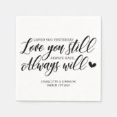 Serviette En Papier Citation d'amour mariage (Devant)