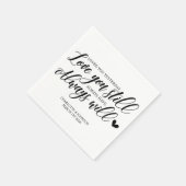 Serviette En Papier Citation d'amour mariage (Coin)
