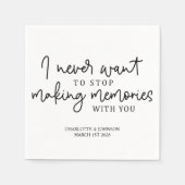 Serviette En Papier Citation d'amour mariage (Devant)