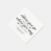 Serviette En Papier Citation d'amour mariage (Coin)