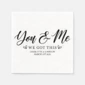 Serviette En Papier Citation d'amour mariage (Devant)