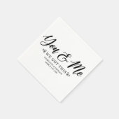 Serviette En Papier Citation d'amour mariage (Coin)