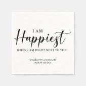 Serviette En Papier Citation d'amour mariage (Devant)