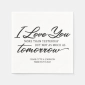 Serviette En Papier Citation d'amour mariage (Devant)