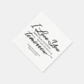 Serviette En Papier Citation d'amour mariage (Coin)