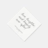 Serviette En Papier Citation d'amour Minimal Cocktail typographique (Coin)