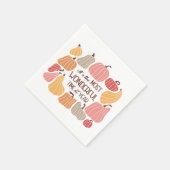 Serviette En Papier Citation d'automne Boho (Coin)