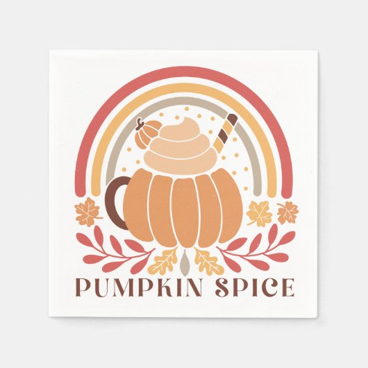 Serviette En Papier Citation d'automne Boho (Devant)