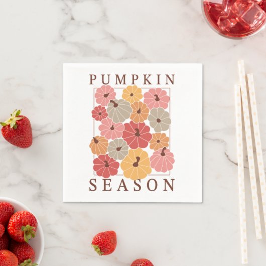 Serviette En Papier Citation d'automne Boho (En situation)