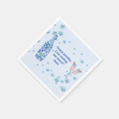Serviette En Papier Citation de bouteille de Champagne Bougie bleue (Coin)