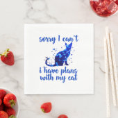 Serviette En Papier citation de chat drôle (En situation)