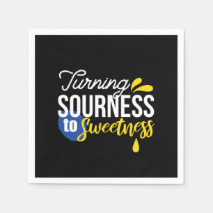 Serviette En Papier Citation de citron motivationnelle de l'aigre à la