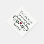 Serviette En Papier Citation de Conte de Fées Mariage (Coin)
