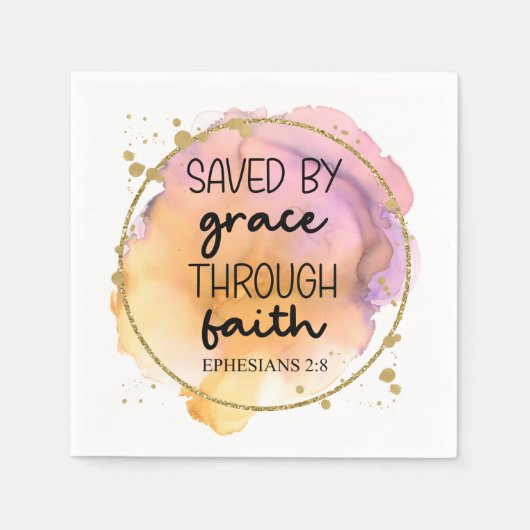 Serviette En Papier Citation de la Bible chrétienne religieuse moderne (Devant)