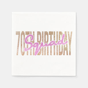 Serviette En Papier Citation de l'équipe du 70e anniversaire