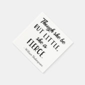 Serviette En Papier Citation de Shakespeare - Peu mais Fierce II (Coin)