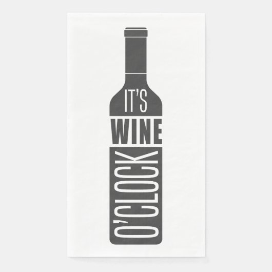 Serviette En Papier Citation de vin (Devant)
