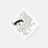 Serviette En Papier Citation de vin Witty Comebacks Cat noir (Coin)