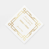 Serviette En Papier Citation d'encadrement classique Art déco personna (Coin)