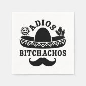 Serviette En Papier Citation drôle de plages Adios (Devant)