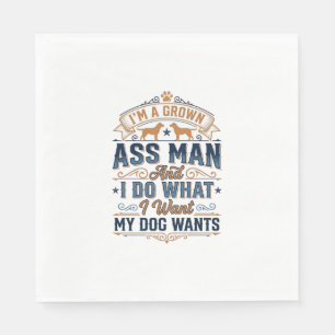 Serviette En Papier Citation drôle de propriétaire de chien Design vec
