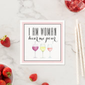 Serviette En Papier Citation drôle de vin de femme (En situation)