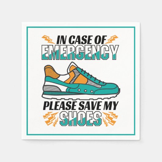 Serviette En Papier Citation drôle - Enregistrer mes chaussures (Devant)